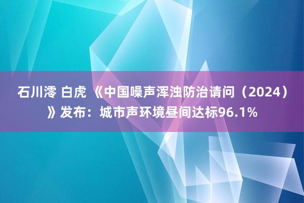 石川澪 白虎 《中国噪声浑浊防治请问（2024）》发布：城市声环境昼间达标96.1%