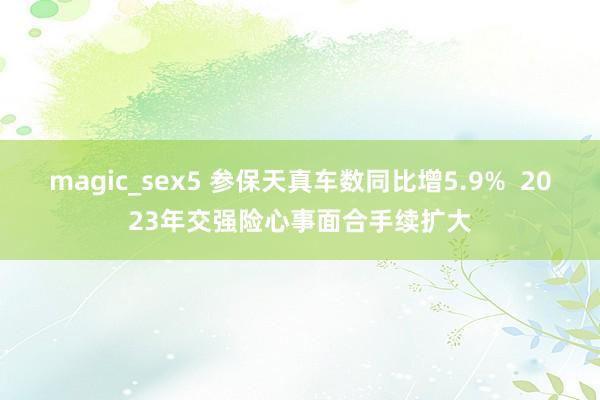 magic_sex5 参保天真车数同比增5.9%  2023年交强险心事面合手续扩大