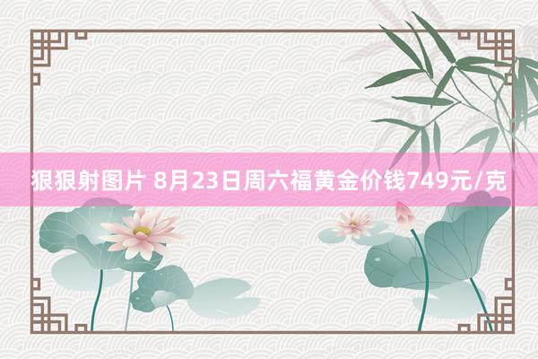 狠狠射图片 8月23日周六福黄金价钱749元/克