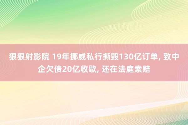 狠狠射影院 19年挪威私行撕毁130亿订单， 致中企欠债20亿收歇， 还在法庭索赔