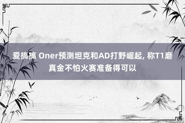 爱搞搞 Oner预测坦克和AD打野崛起， 称T1磨真金不怕火赛准备得可以