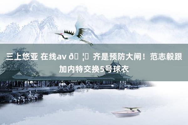 三上悠亚 在线av 🦀齐是预防大闸！范志毅跟加内特交换5号球衣