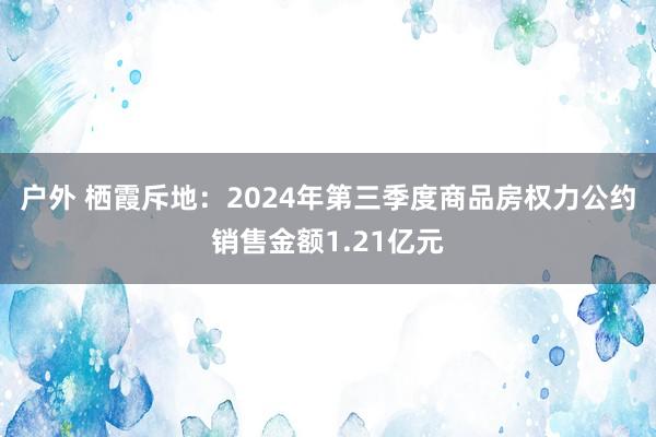 户外 栖霞斥地：2024年第三季度商品房权力公约销售金额1.21亿元