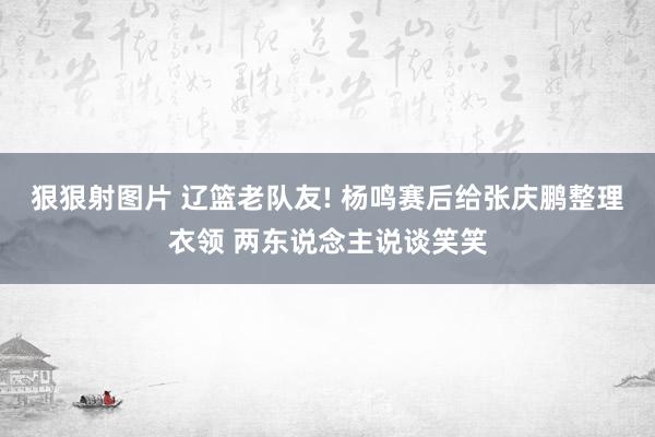 狠狠射图片 辽篮老队友! 杨鸣赛后给张庆鹏整理衣领 两东说念主说谈笑笑