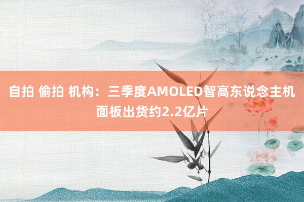 自拍 偷拍 机构：三季度AMOLED智高东说念主机面板出货约2.2亿片