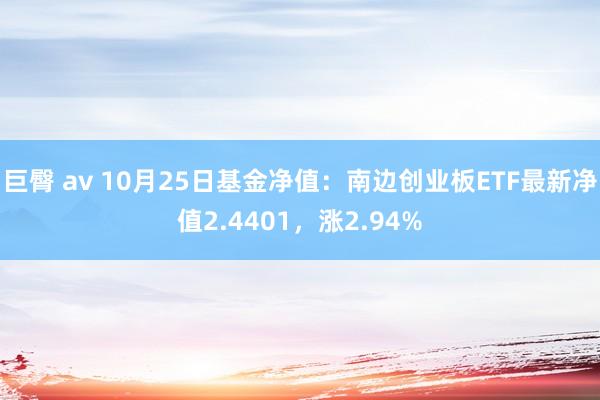 巨臀 av 10月25日基金净值：南边创业板ETF最新净值2.4401，涨2.94%