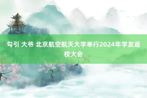 勾引 大爷 北京航空航天大学举行2024年学友返校大会