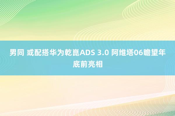 男同 或配搭华为乾崑ADS 3.0 阿维塔06瞻望年底前亮相