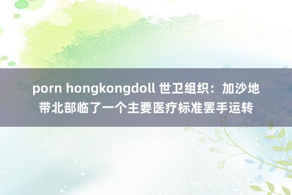 porn hongkongdoll 世卫组织：加沙地带北部临了一个主要医疗标准罢手运转