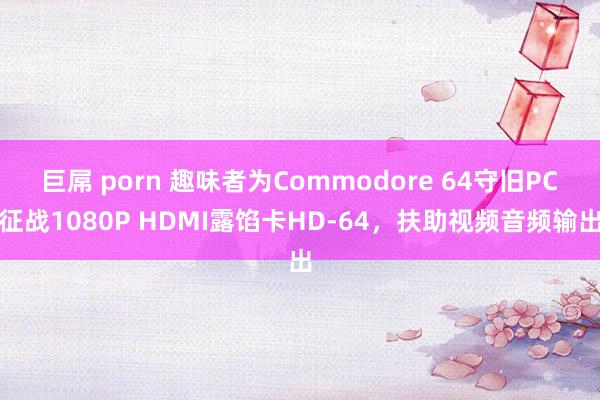 巨屌 porn 趣味者为Commodore 64守旧PC征战1080P HDMI露馅卡HD-64，扶助视频音频输出